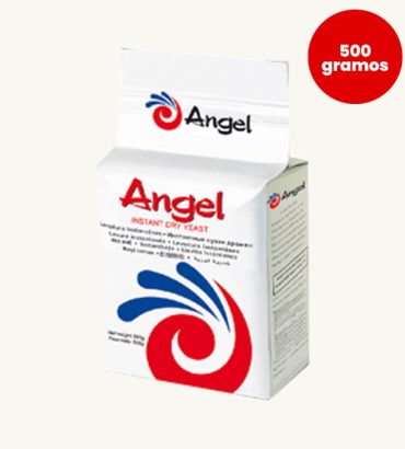 Levadura seca Angel 500g. Levadura seca instantánea para panificación, corresponde a la levadura que ha sido deshidratada, de manera que su humedad no sea superior al 10% en peso (R.S.A.). Producto de uso indirecto, requiere ser preparado y horneado previo a su consumo.