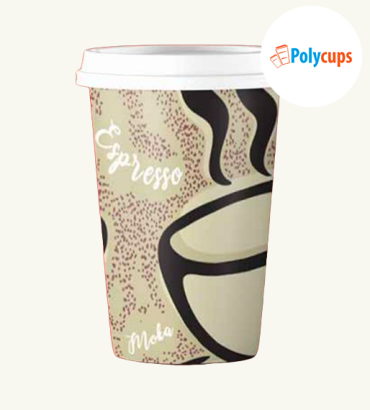 vaso de café, desechable, polycups