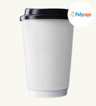 vaso de café, desechable, polycups