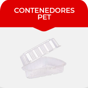 Contenedores PET, traslúcidos, desechables